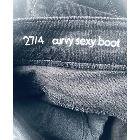 Ann Taylor Loft Womens Size 4/27 Black Curvy Sexy Boot Corduroy Jeans Pants - Picture 4 of 5